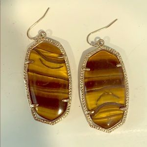 Tiger eye Kendra Scott earrings